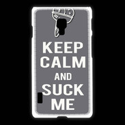 Coque LG L7 2 Keep Calm Suck me Gris