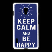 Coque LG L7 2 Keep Calm Be Happy Bleu