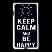 Coque LG L7 2 Keep Calm Be Happy Noir