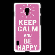 Coque LG L7 2 Keep Calm Be Happy Rose