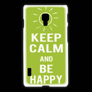 Coque LG L7 2 Keep Calm Be Happy Vert pomme