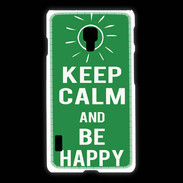 Coque LG L7 2 Keep Calm Be Happy Vert