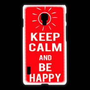 Coque LG L7 2 Keep Calm Be Happy Rouge
