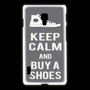 Coque LG L7 2 Keep Calm Buy Shoes Gris
