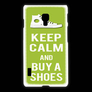 Coque LG L7 2 Keep Calm Buy Shoes Vert Pomme