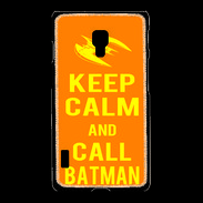 Coque LG L7 2 Keep Calm Call Batman Orange
