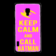 Coque LG L7 2 Keep Calm Call Batman Rose