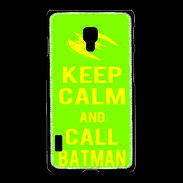 Coque LG L7 2 Keep Calm Call Batman Vert pomme