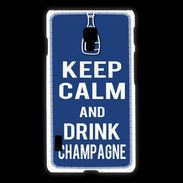 Coque LG L7 2 Keep Calm Drink Champagne Bleu