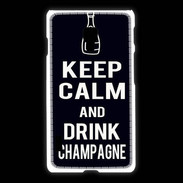 Coque LG L7 2 Keep Calm Drink champagne Noir
