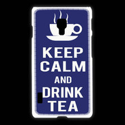 Coque LG L7 2 Keep Calm Drink Tea Bleu