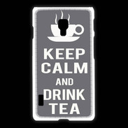 Coque LG L7 2 Keep Calm Drink Tea Gris