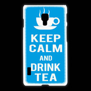 Coque LG L7 2 Keep Calm Drink Tea Cyan