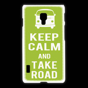 Coque LG L7 2 Keep Calm Take road Vert pomme