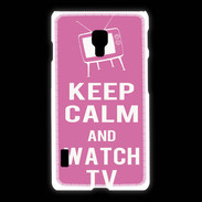 Coque LG L7 2 Keep Calm Watch TV Rose