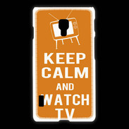 Coque LG L7 2 Keep Calm Watch TV Orange