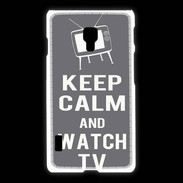 Coque LG L7 2 Keep Calm Watch TV Gris