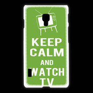Coque LG L7 2 Keep Calm Watch TV Vert