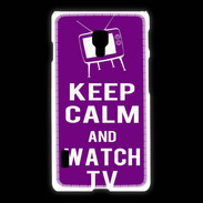Coque LG L7 2 Keep Calm Watch TV Violet