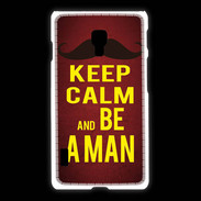 Coque LG L7 2 Keep Calm Be a Man Rouge