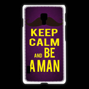 Coque LG L7 2 Keep Calm Be a Man Violet