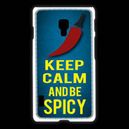 Coque LG L7 2 Keep Calm and Be Spicy Bleu