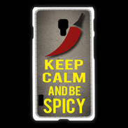 Coque LG L7 2 Keep Calm and Be Spicy Gris