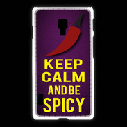 Coque LG L7 2 Keep Calm and Be Spicy Violet