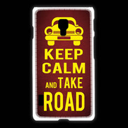 Coque LG L7 2 Keep Calm and Take o road 2 Rouge