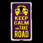 Coque LG L7 2 Keep Calm and Take o road 2 Violet