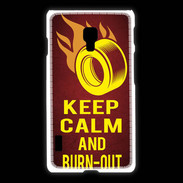 Coque LG L7 2 Keep Calm and Burn Out Rouge