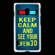 Coque LG L7 2 Keep Calm and See your life 3D Bleu