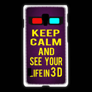 Coque LG L7 2 Keep Calm and See your life 3D Violet