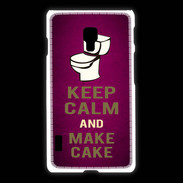 Coque LG L7 2 Keep Calm and Make cake Rose