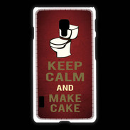 Coque LG L7 2 Keep Calm and Make cake Rouge