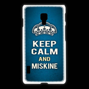 Coque LG L7 2 Keep Calm and Miskine Bleu