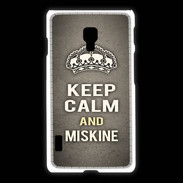Coque LG L7 2 Keep Calm and Miskine Gris