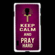 Coque LG L7 2 Keep Calm and Pray Christian Rose