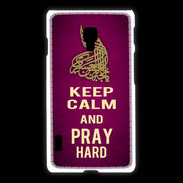 Coque LG L7 2 Keep Calm and Pray Muslim Rose