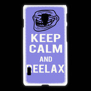 Coque LG L7 2 Keep Calm and Be Reelax Bleu