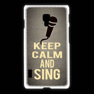 Coque LG L7 2 Keep Calm and Sing Gris