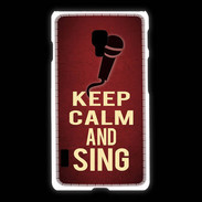 Coque LG L7 2 Keep Calm and Sing Rouge