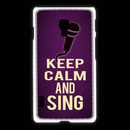 Coque LG L7 2 Keep Calm and Sing Violet