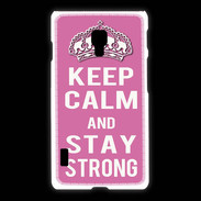 Coque LG L7 2 Keep Calm and Stay strong Rose