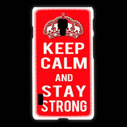 Coque LG L7 2 Keep Calm and Stay strong Rouge