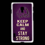 Coque LG L7 2 Keep Calm and Stay strong Violet