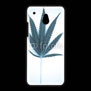 Coque HTC One Mini Marijuana en bleu et blanc