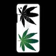 Coque HTC One Mini Double feuilles de cannabis