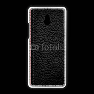 Coque HTC One Mini Effet cuir noir et rouge