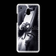 Coque HTC One Mini Violoncelliste en noir et blanc 5